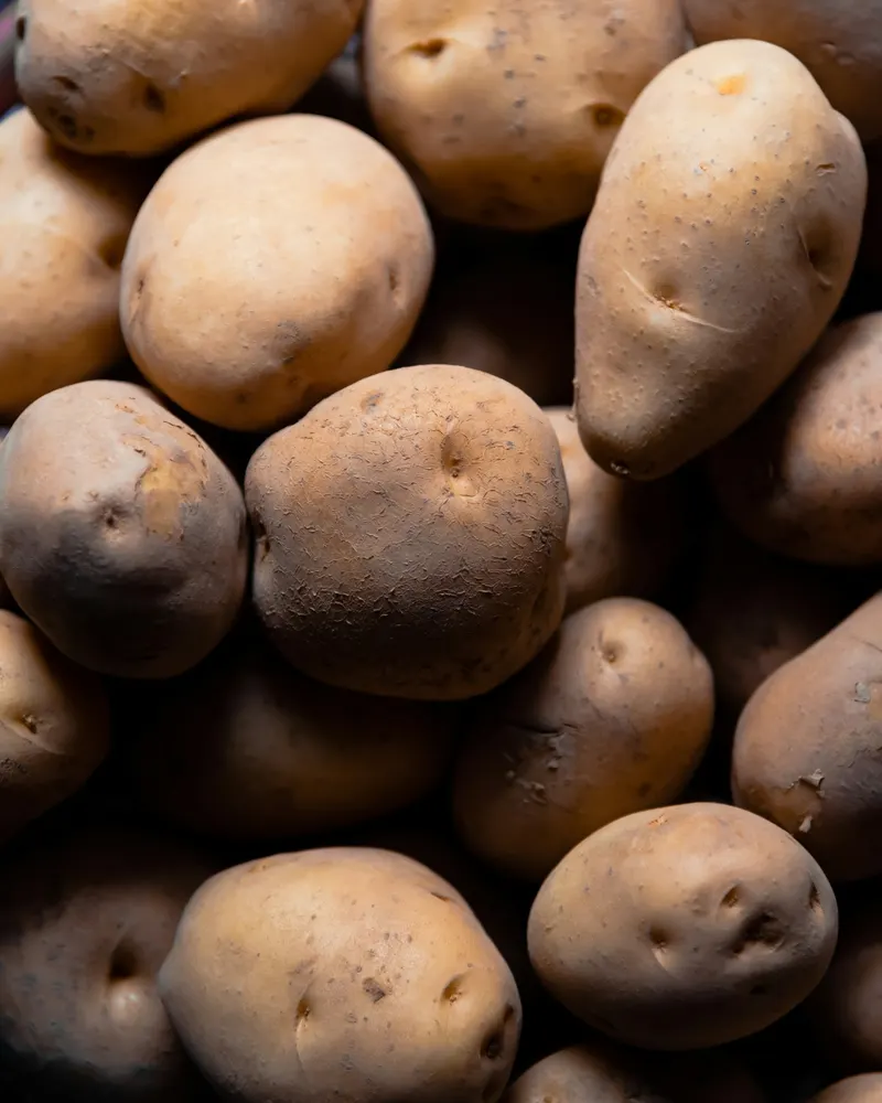 Close-up of fresh potatoes