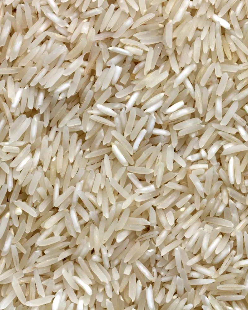 Close-up of raw white rice grains